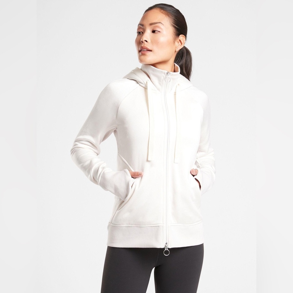 Athleta Fur Lined Zip Up Jacket
